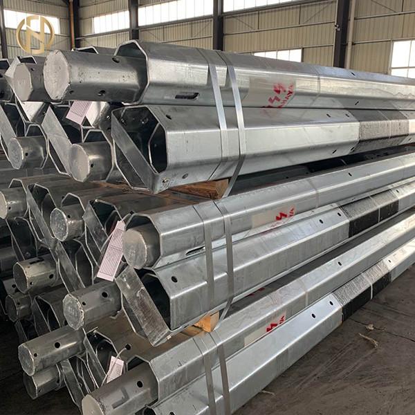 Telescopic Galvanized Steel Pole Well Finished Welding Long Service Life
