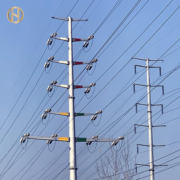  China Transmission line Galvanized Steel Tubular Electrical Power Pole supplier