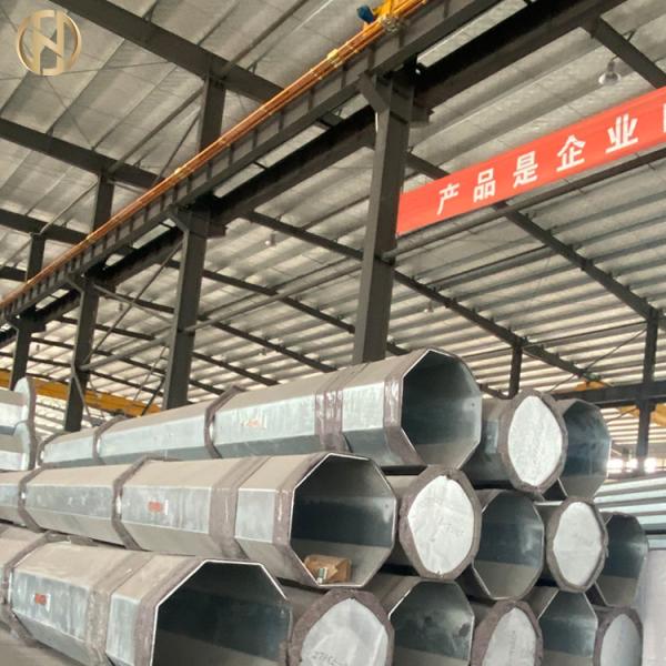  China Tubular Metal Electrical Power Pole 11M 450daN 550daN Low Silicon Well Finished supplier