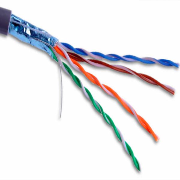  China HSYV 24AWG 0.50mm Bare Copper Shielded Cat5e Ftp Cable supplier
