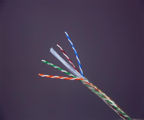 IEC11801 CMP Jacket Pure Copper Flat Twisted Pair Cat 6 Cables