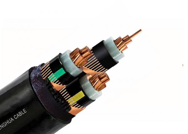 3 Core Power MV Flame Retardant Low Smoke Cables XLPE Insulated 90℃ Max Conductor Degree