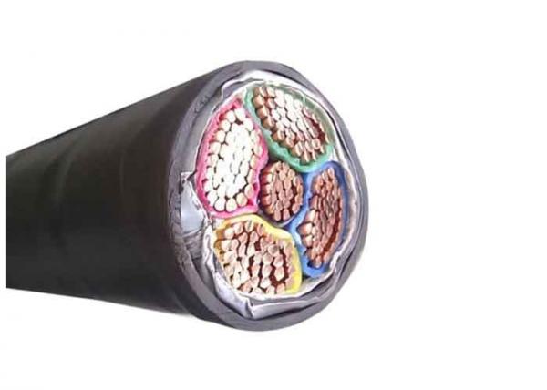 Black PVC Insulated Cables 4+1 Core Steel Tape Armoured VV22 Electrical STA Power Cable