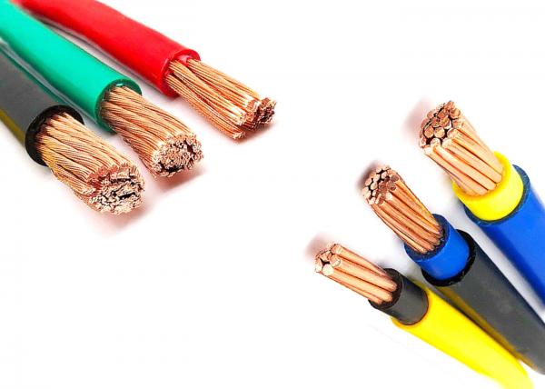 Colored Single Cable PVC Insulation Wire IEC60227 With Rigid Conductor