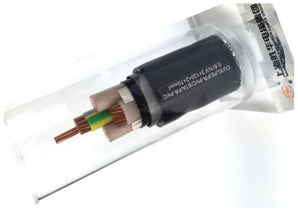 Copper Conductor Steel Tape Armoured Electrical Cable With Black PVC Sheath