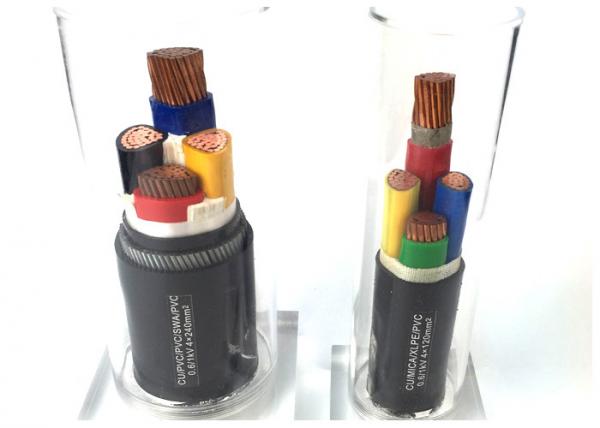 CU / MICA / XLPE / PVC 0.6/1kV 4x240mm2 Fire Resistant Cable XLPE Electricity Power Cable