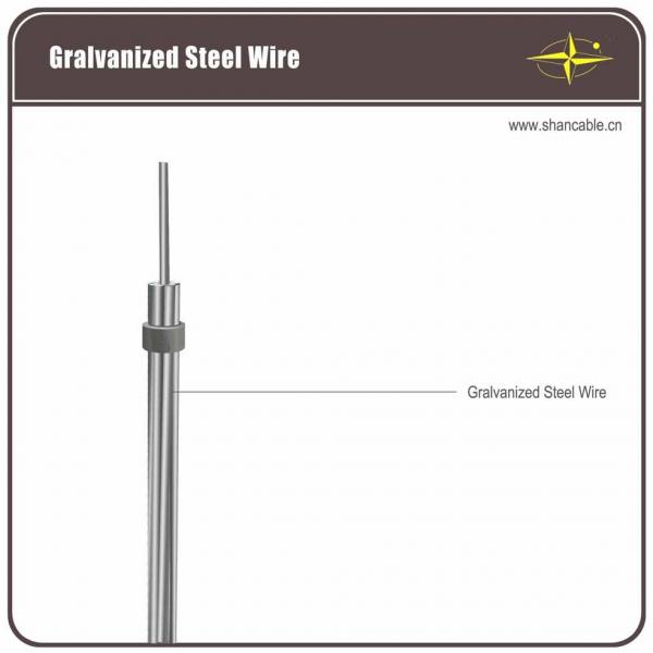 Galvanized Steel Wire Bare Conductor , Acsr Rail Conductor ASTM A475 Certification