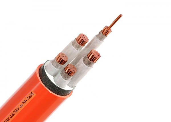  China High Temperature Non Metallic Sheath 4×70+1×35 Sqmm Fire Rated Lszh Power Cable supplier