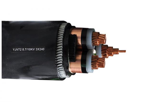 High Voltage 3 X 240 mm2 CU SWA Electrical Armoured Electrical Cable Three Core Cables