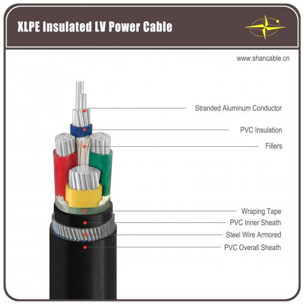 LV Steel Wire Armoured Electrical Cable PVC Sheathed Simple Structure Light Weight