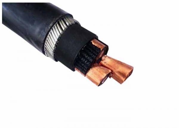  China Medium Voltage Steel Wire Armoured Cable 33KV 3×95 SQMM Stranded Bare Copper supplier