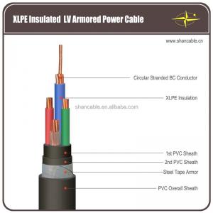 Multi Core 300V Sheathed Steel Wire Armored PVC Insulated Cables Coiled For Underground Use