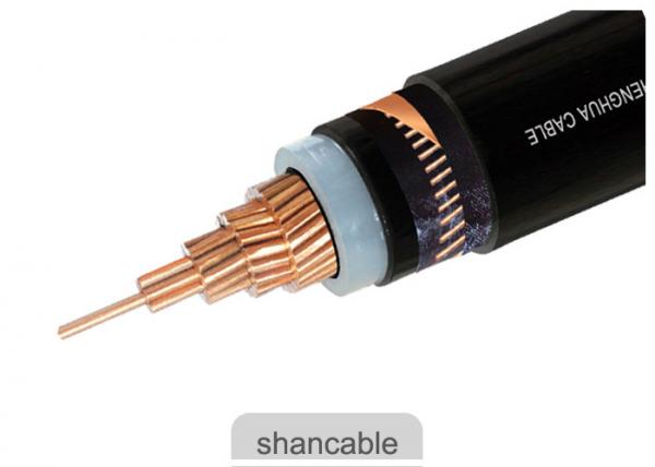Semi Conductor XLPE Power Cable Black Jacket Flame Retardant For Laying Indoors