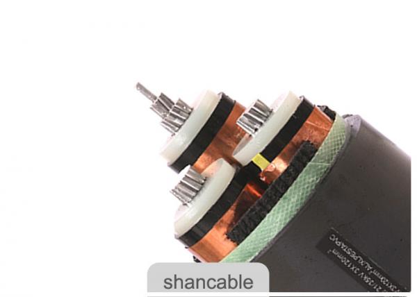 Three Core Aluminum Conductor XLPE Insulated Power Cable Medium Voltage 21/35kV