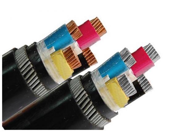 XLPE / PVC Insulation PVC Sheath Armoured Electrical Cable / Underground Low Voltage Cable