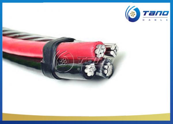  China 0.6 / 1 kV Overhead Service Drop Cable Four Cores Morgan Code With ACSR supplier