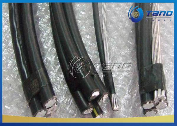 0.6 / 1kV Voltage Overhead Service Drop Cable Strong Mechanical High Safe Reliability