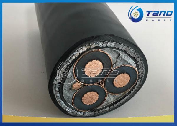  China 12 / 20kV MV XLPE Insulated Power Cable 3 × 120mm2 With CU / AL Conductor supplier