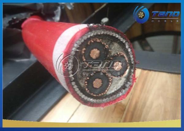  China 1 x 400 mm2 MV Power Cable 11kV , AWA Armoured Underground Power Cable supplier
