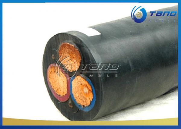 450 / 750V H07RN-F 3 Cores Flexible Conductor Rubber Cable Fine Bare Copper Strands