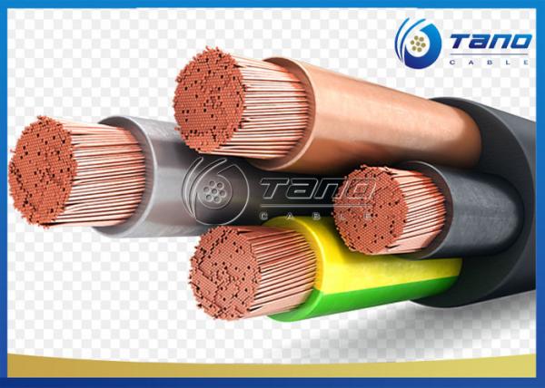 450 / 750V Multi Core Rubber Insulated Cable Flexible Copper Wire Cable
