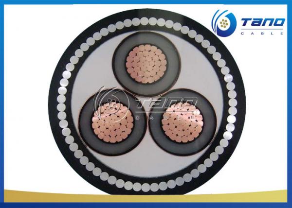  China 6 / 10 KV MV Power Cable XLPE Insulated , PE / PVC Sheathed Power Cable supplier