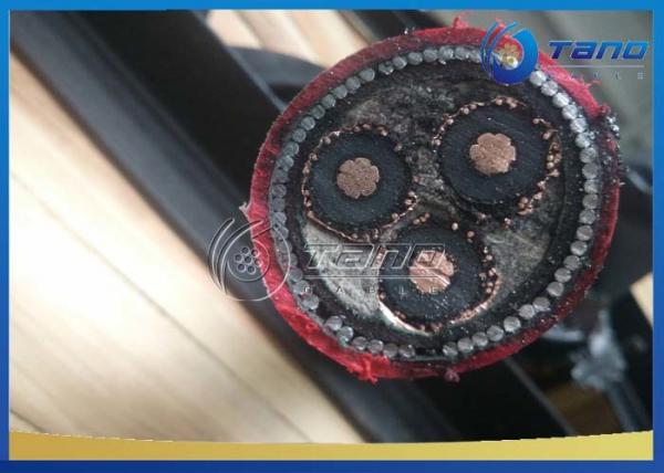 6 / 10kV MV Power Cable , 3 Cores Armoured Power Cable AL / CU Conductor