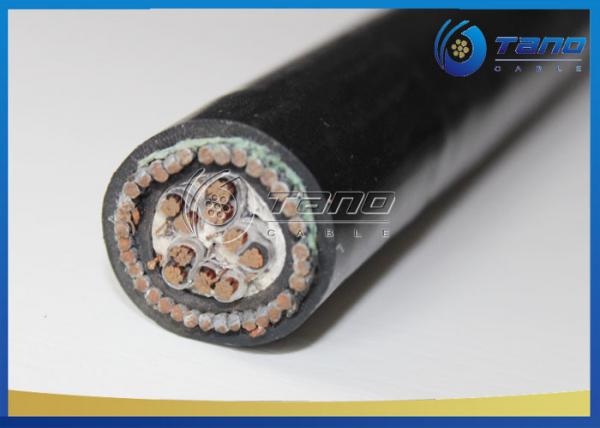 Copper XLPE / PVC Insulated Electrical Control Cable High Precision Black Color
