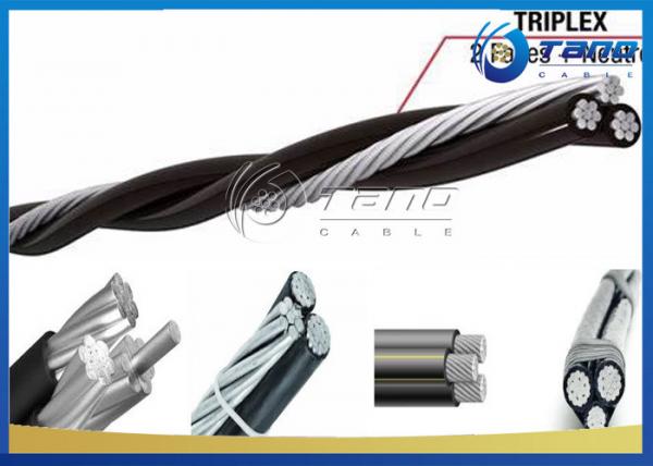  China Duplex Aerial Bundle Cable ABC Aluminum 4 Core 95mm Power Cable Black Color supplier