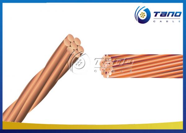 Flexible Bare Copper BCC ASTM Standard Class B 6AWG 2 / 0AWG High Performance