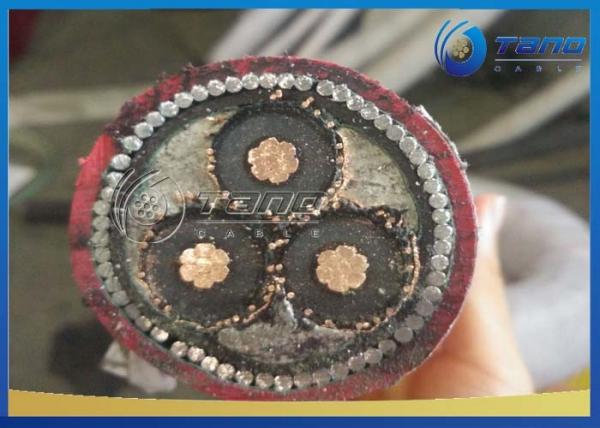 Red Color MV Power Cable Underground Power Cable With XLPE Insulation