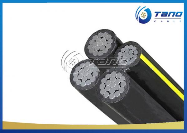  China Service Drop Aluminum Cable Quadruplex 3+1 Core Overhead Abc Cable 3x2AWG+1x1AWG supplier