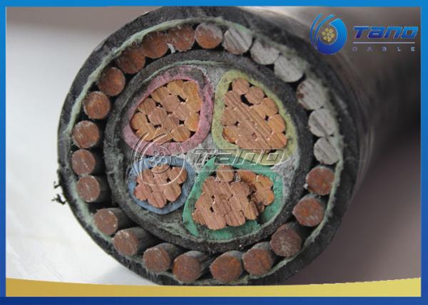 Steel Wire Armoured XLPE Power Cable Low Voltage Copper / Aluminum Conductor 4x16mm2