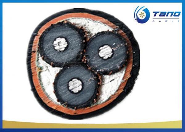  China Three Core Middle Voltage MV Power Cable AL/CU Conductor XLPE Insulation supplier