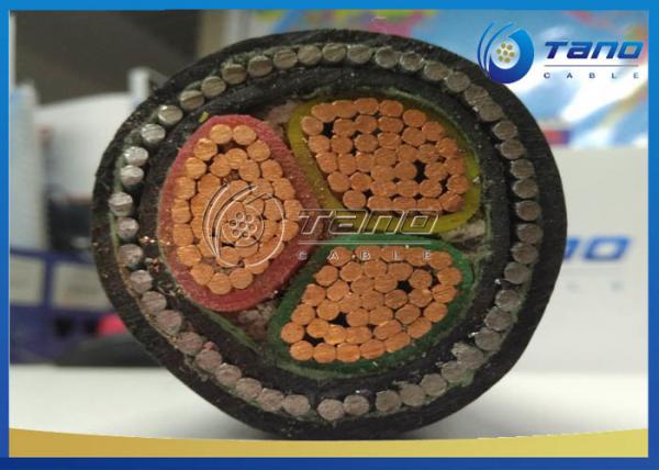 XLPE Insulated PVC Sheath Electrical Power Cable LV Three Core Armoured Cable