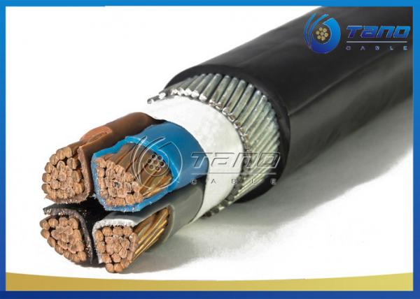 XLPE insulation LV Power Cable 4 X 95 sqmm Galvanized Steel Wire Armour