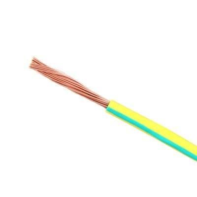  China 1mm2 1.5mm2 2.5mm2 4mm2 6mm2 yellow green earth grounding cable pvc insulated electrical sheath wire supplier