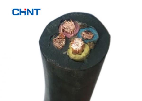  China Multi Core Rubber Insulated Cable , Black Rubber Cable Rated Voltage 450/750V supplier