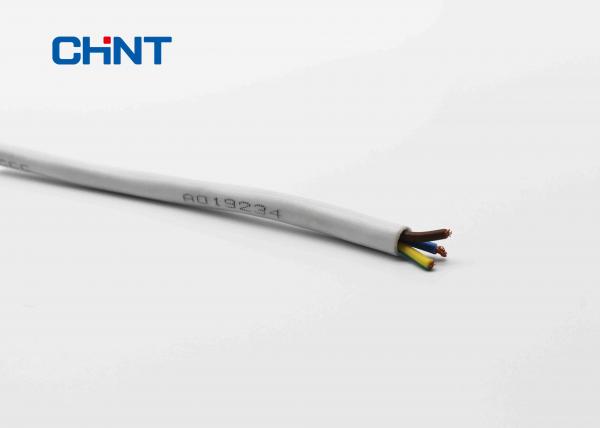  China White Sheath PVC Insulated Wire , 3 Core PVC Flexible Cable RVV 0.5mm – 0.75mm supplier