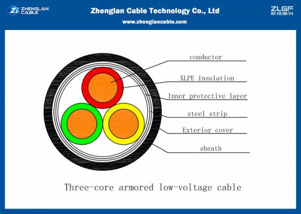  China 0.6/1KV 3c Armoured Low Voltage Power Cable （CU/PVC/XLPE/LSZH/STA/NYBY/N2XBY） Nominal Section：3*25~3*400mm² supplier