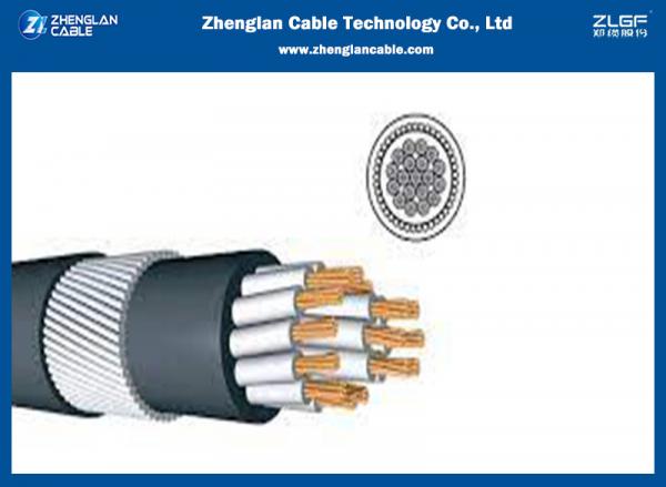 0.6/1KV CU/XLPE/PVC 7×2.5 Sqmm Shielded Control Cable Copper Wire Braid IEC60502-1