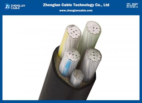  China 0.6/1kv LV aluminum cable unarmored cable xlpe insulated lv power cable 4×35+1x16mm2 supplier