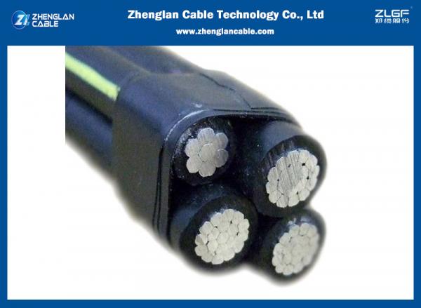  China 0.6/1KV quadruplex overhead wire With Insulated Messenger Conductor 3×50+1x25sqmm IEC60502-1 supplier