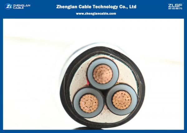  China 18/30KV 3 Cores Cu Cable , IEC 60502 MV Power Cable (Unarmoured) （CU/PVC/XLPE/STA/NYBY/N2XBY） supplier