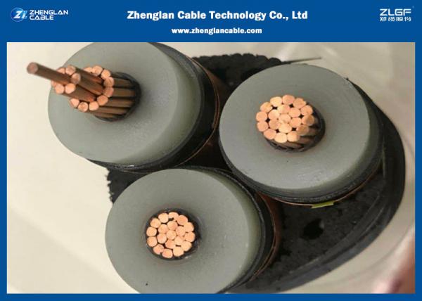 18 / 30KV Medium Voltage Power Cables 3C Black Or Customized Out Sheath Color