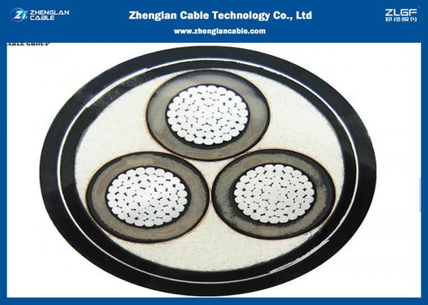  China 33KV Three Core Aluminum Medium Voltage Power Cables XLPE Insulation PVC Sheath supplier