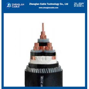 3x120mm2 MV Armored PVC Jacket Power Cables IEC 60502 Copper Conductor