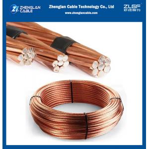  China 40% Conductivity Bare Copper Clad Steel 3#8AWG Ground Rod Conductor Wire CCS Electric supplier