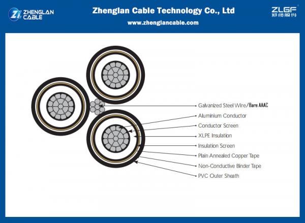 6.35/11kv Aerial Bundle Cable MV ABC Cable 3×185+1x95sqmm IEC60502-2