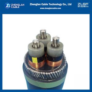 6-35KV 3 Core Aluminum Cable Al/SC/XLPE/SC/CTS/PVC VDE0276/IEC 60502 Part 2
